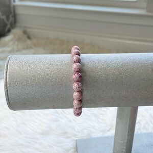 Purple Jasper Bead Bracelet